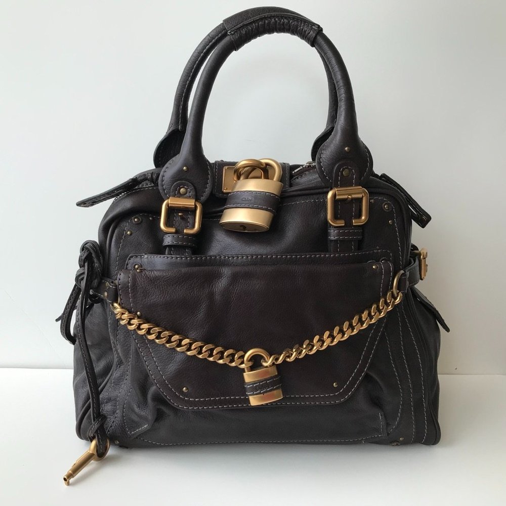 Authentic Chloe Paddington Chain Handbag Brown